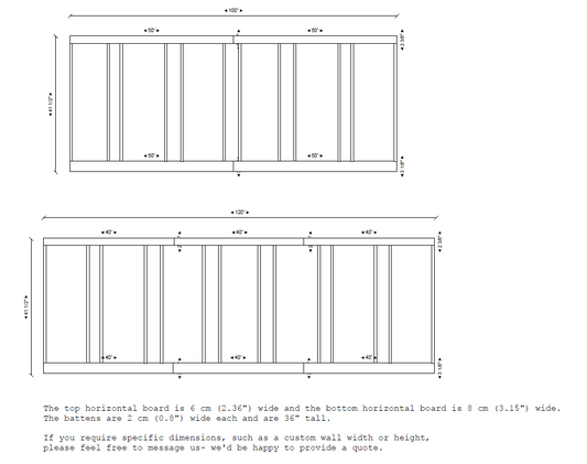 Easy to Install Pre-Cut Wall Trim Kit | Board and Batten Half Wall| Farmhouse Wall Paneling