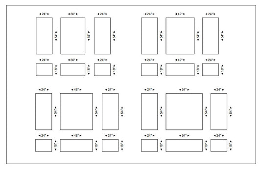Wall Paneling Kit- Wall Trim- Accent Wall Molding- Paintable Wainscoting- Box Paneling- Bedroom Wall- Nursery Wall- 3 Panels Narrow and Wide