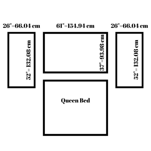 Wall Trim Kit- Queen Bed- Bedroom Wall- Accent Wall Paneling- Wall Wainscoting- Picture Frame Style Paneling- Parisian Style- Wall Molding