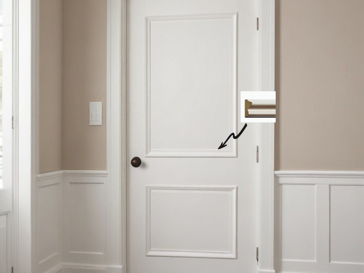 Door Trim Kit- Pre-Cut Door Paneling- Hollow Core Door Trim- Flat Panel Door Decor- Accent Door- Interior Design- Home Decor- Bedroom
