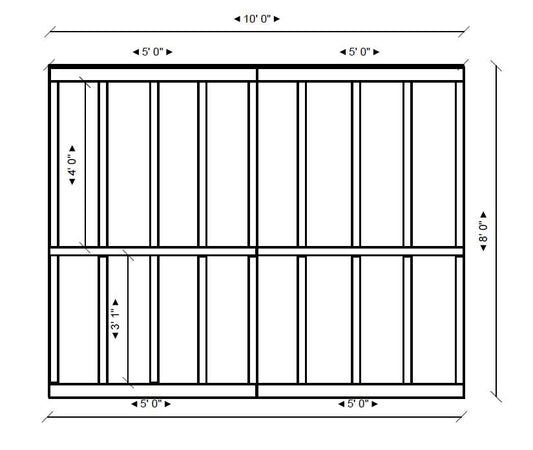 Paintable Wall Molding Kit - Pre-cut Wall Paneling- Accent Wall- Bedroom Wall- Dining Room Wall- Board and Batten- Flat Wall Trim