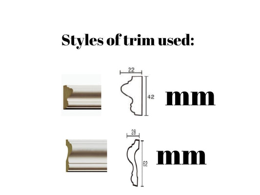 Wall Trim Kit Custom Order for Katie