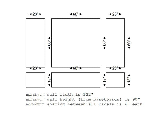 Wall Molding Kit Wall Trim Accent Wall Paneling Modern Decor Wall Wainscotting Picture Frame Style Paneling Polyurethane Faux Wood- 3 Panel