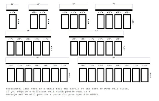Wall Molding Kit Half Wall - Accent Wall- Hallway Wall- Dining Room Wall- Picture Frame Paneling- Box Paneling- Wall Trim Kits in Canada