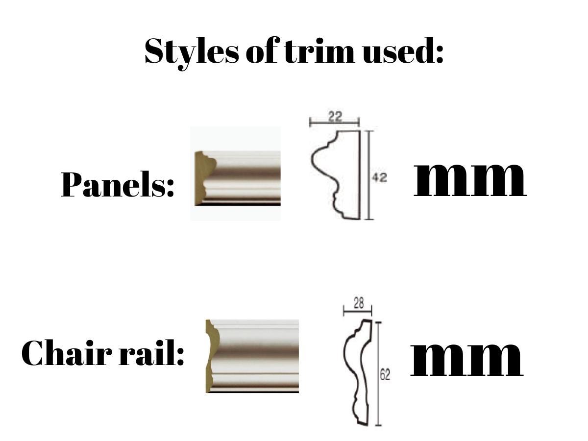 Wall Molding Kit Half Wall - Accent Wall- Hallway Wall- Dining Room Wall- Picture Frame Paneling- Box Paneling- Wall Trim Kits in Canada