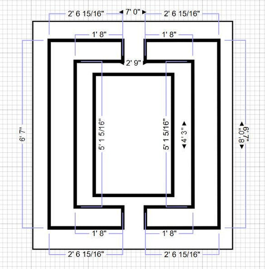 Wall Molding Kit- Paintable Wall Trim- Accent Wall- Square Paneling- Box Paneling- Wall Paneling Kit- Bathroom Wall- Hallway Decor