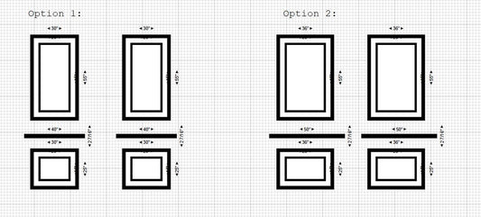Wall Paneling Kit- Wall Trim- Accent Wall Molding- Paintable Wainscoting- Box Paneling- Bedroom Wall- Nursery Wall- Double Frame