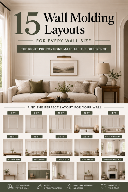 15 Wall Molding Layouts for Every Wall Size