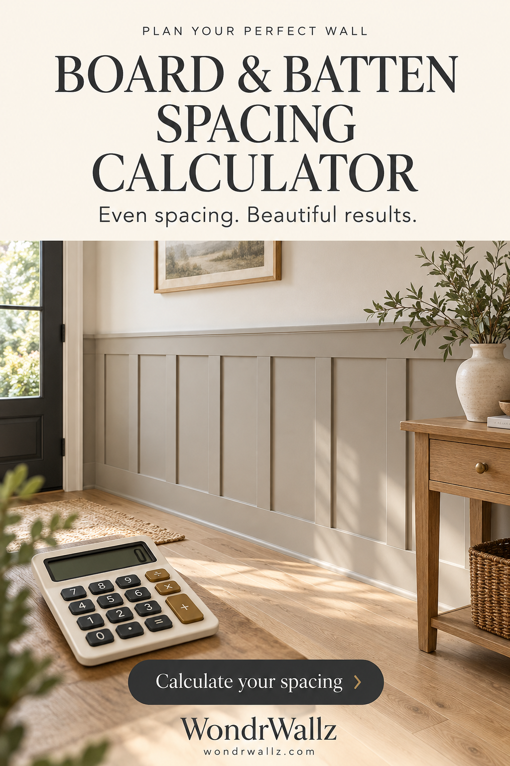 Board and Batten Spacing Calculator: Plan Your Accent Wall