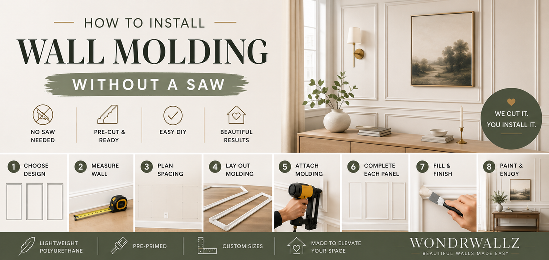 How to Install Wall Molding Without a Saw: The Easier DIY Method