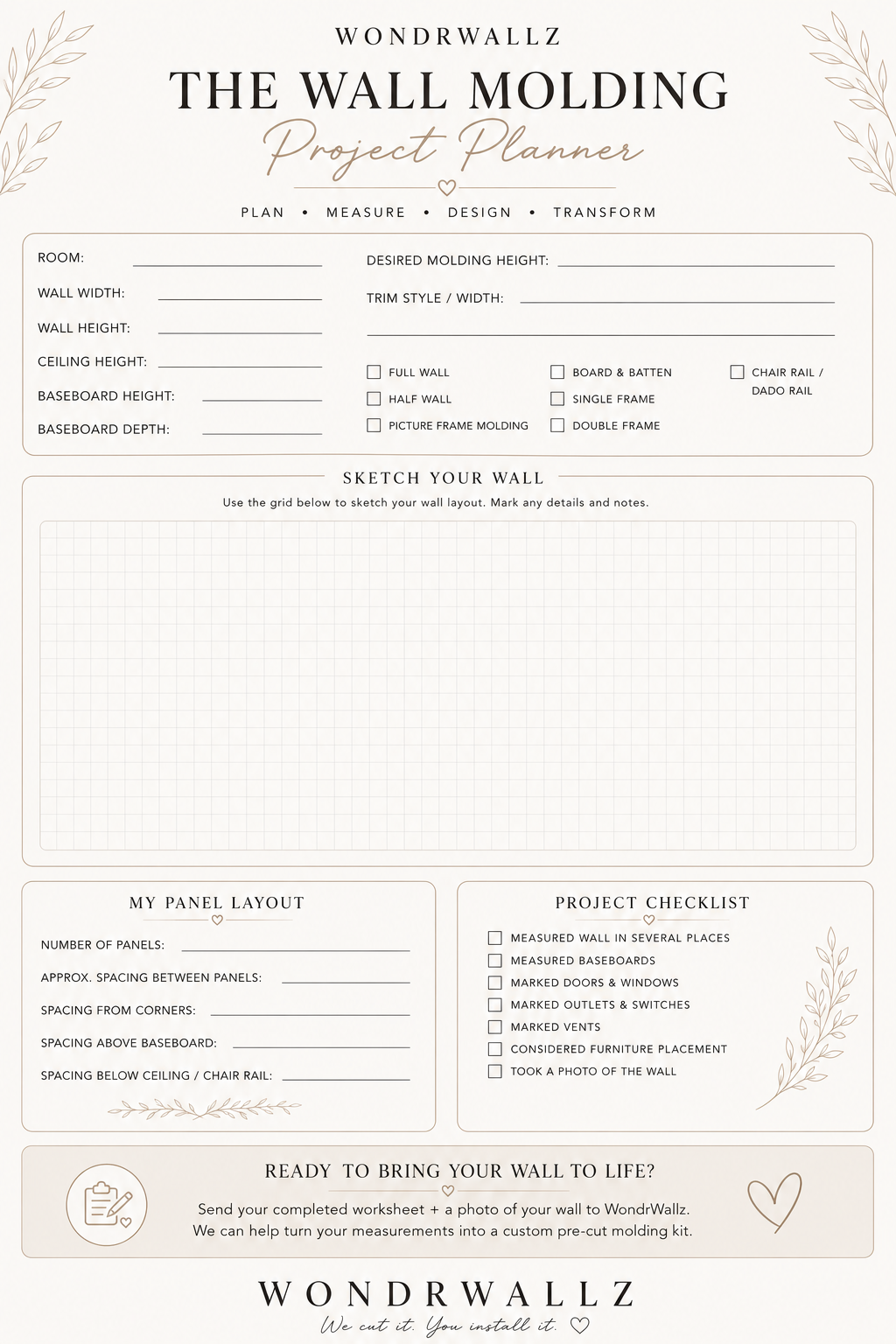 Free Wall Molding Planner: Plan & Measure Your Wall Before You Start