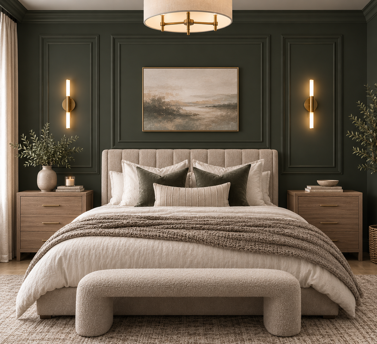 Pre-Cut Accent Wall Molding Kit For Bedroom| Bedroom Accent Wall | Parisian Style Wainscoting Panels