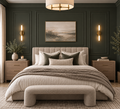 Pre-Cut Accent Wall Molding Kit For Bedroom| Bedroom Accent Wall | Parisian Style Wainscoting Panels