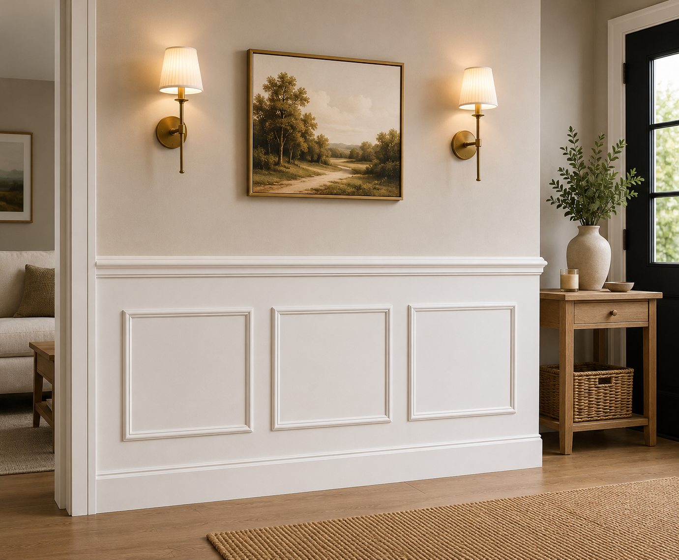 Wall Molding Kit Half Wall - Accent Wall- Entrance Wall- Picture Frame Paneling- Box Paneling- Wall Trim Kits in Canada (Copy)
