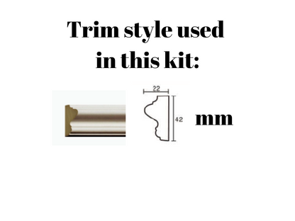 Wall Trim Kit- Wall Molding- Accent Wall Paneling- Wainscoting- Picture Frame Style Paneling- Dining Room Wall- 3 Panels