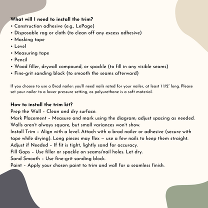 Pre-Cut Door Trim Kit for Hollow Core Doors | Flat Panel Door Molding | Bedroom Accent Door