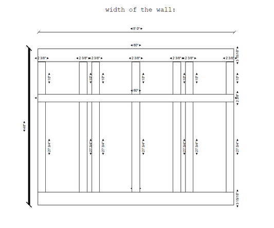 Pre-cut Wall Trim Kit- Wall Molding- Board And Batten- Half Wall Paneling- Wall Wainscoting- Flat Wall Trim- Farmhouse Decor (Copy)