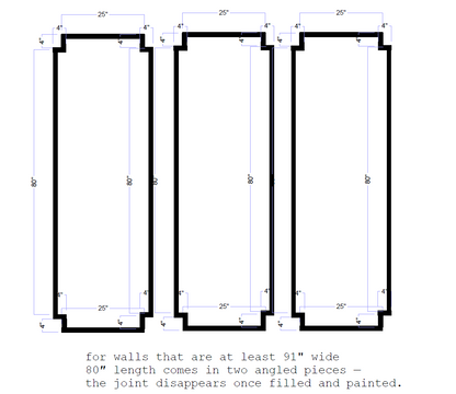 White Smoke Pre-cut Wall Trim Kit- Wall Molding- Paintable Wainscoting