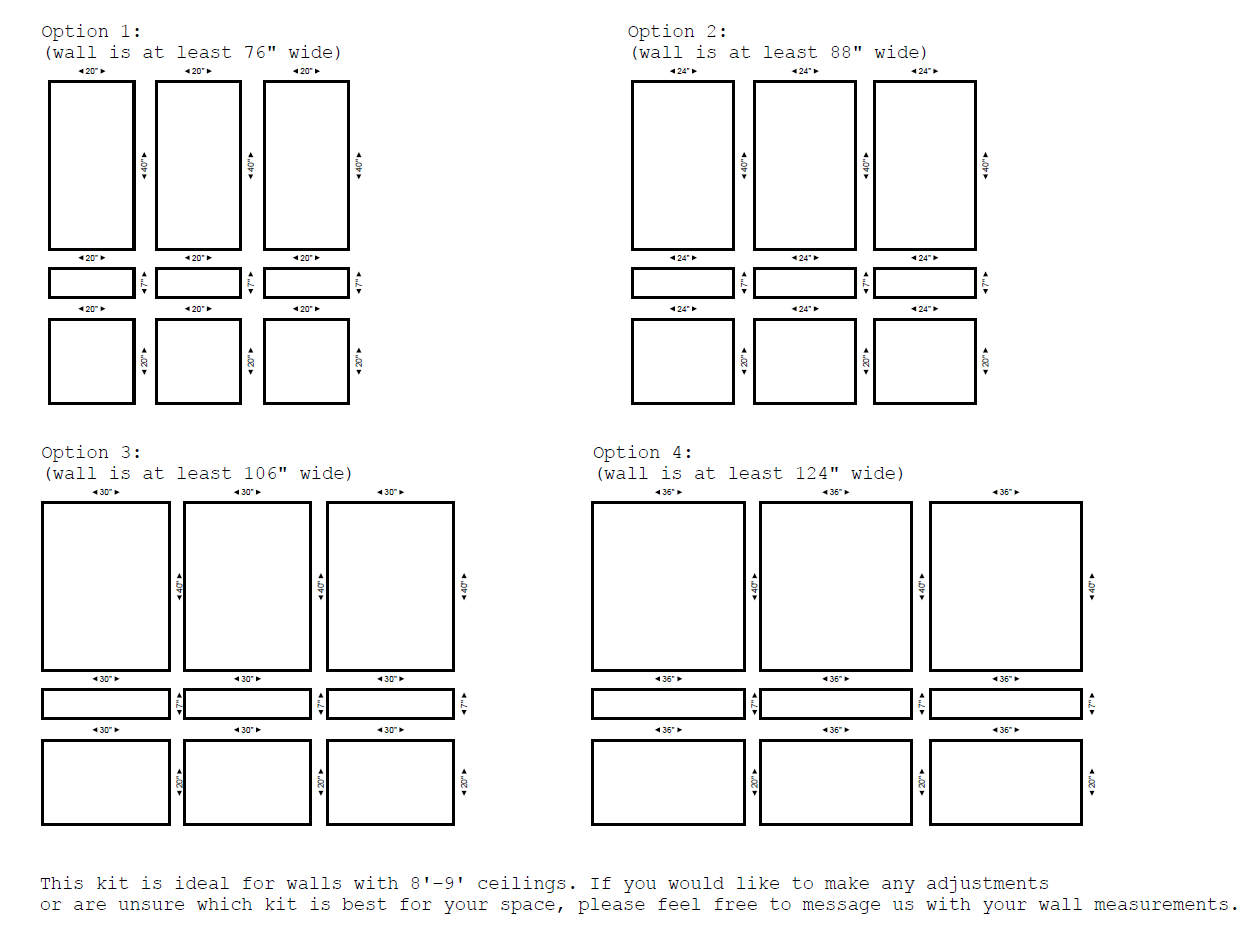Wall Paneling Kit – Pre-Cut Wall Trim | Picture Frame Wainscoting | Home Office Accent Wall | Modern Wall Molding