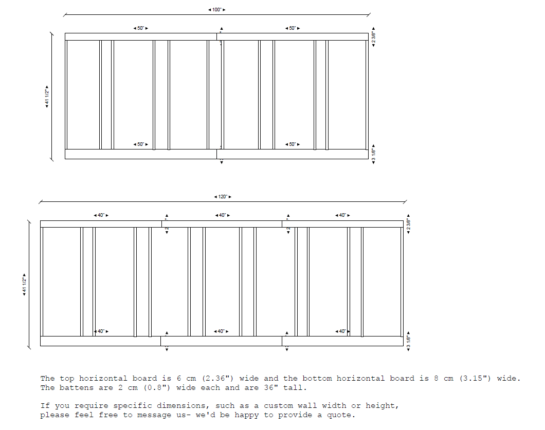Easy to Install Pre-Cut Wall Trim Kit | Board and Batten Half Wall| Farmhouse Wall Paneling