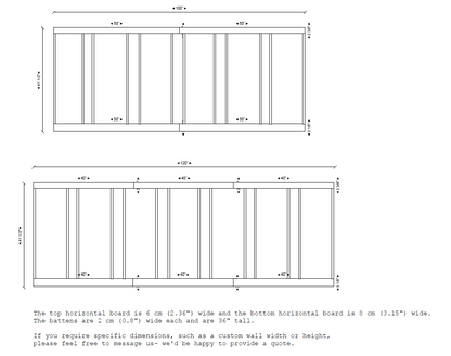 Easy to Install Pre-Cut Wall Trim Kit | Board and Batten Half Wall| Farmhouse Wall Paneling