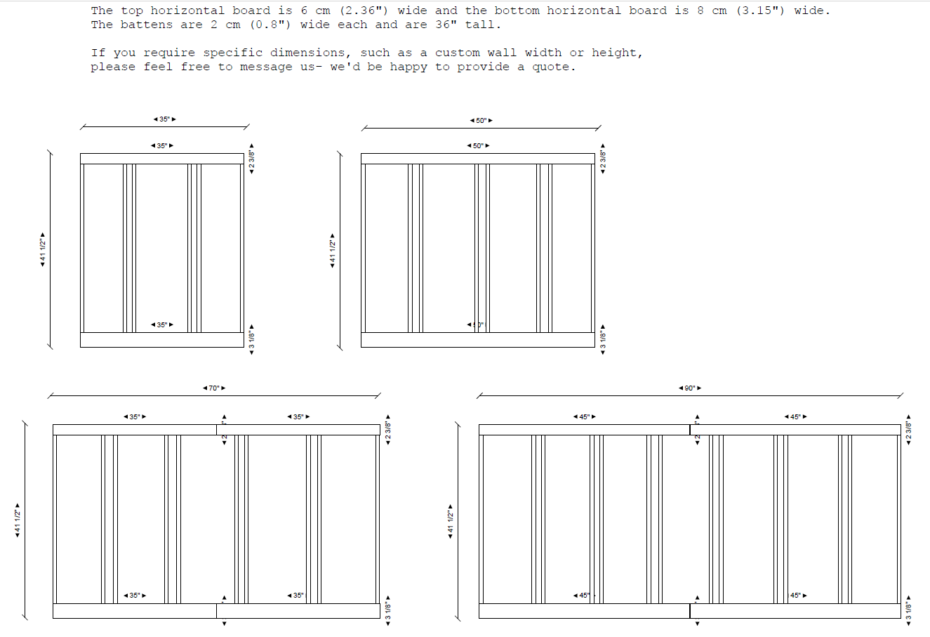 Pre-Cut and Pre-Primed Half Wall Trim Kit| Farmhouse Board and Batten Wall Molding