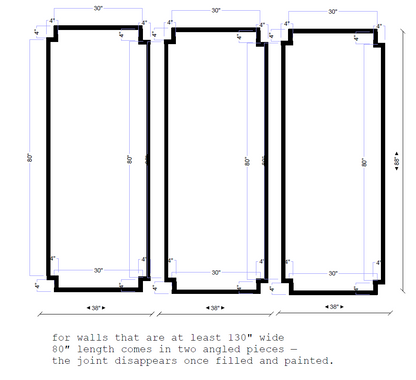 Pre-Cut Wall Molding Kit | Modern Stepped Panel Accent Wall | Minimalist Wall Trim Design