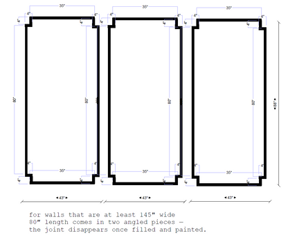 Pre-Cut Wall Molding Kit | Modern Stepped Panel Accent Wall | Minimalist Wall Trim Design