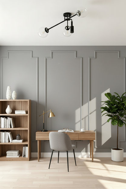 Pre-Cut Wall Molding Kit | Modern Stepped Panel Accent Wall | Minimalist Wall Trim Design
