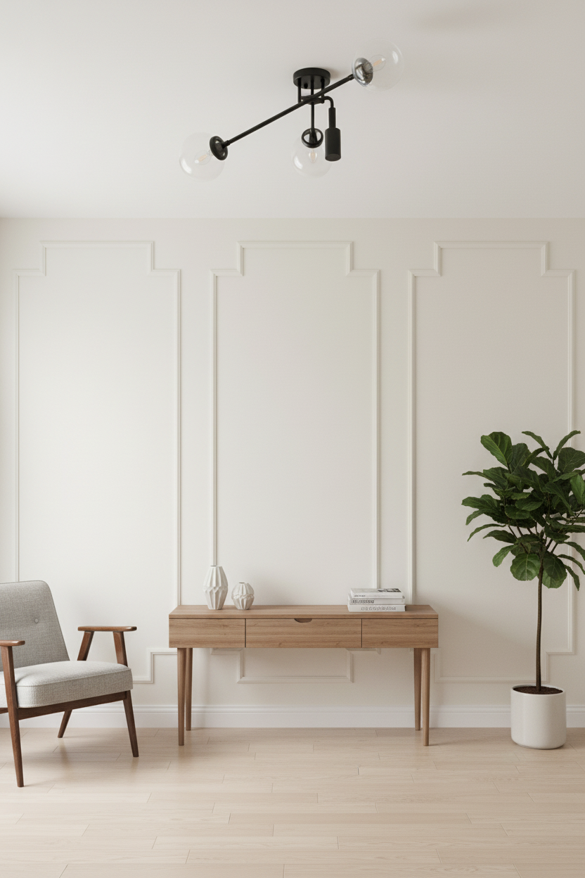 Light Gray Pre-cut Wall Trim Kit- Wall Molding- Paintable Wainscoting