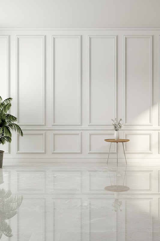 Kit de moulures murales à peindre - Lambris - Garnitures murales prédécoupées - Moulures murales en polyuréthane - Mur d'accent DIY - Mur de couloir - 3 panneaux