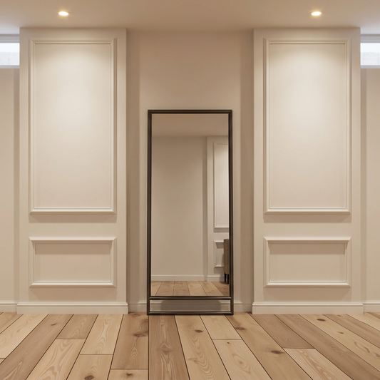 Pre-Cut Wall Trim Kit | Four Panel Accent Wall | Picture Frame Wainscoting & Modern Molding