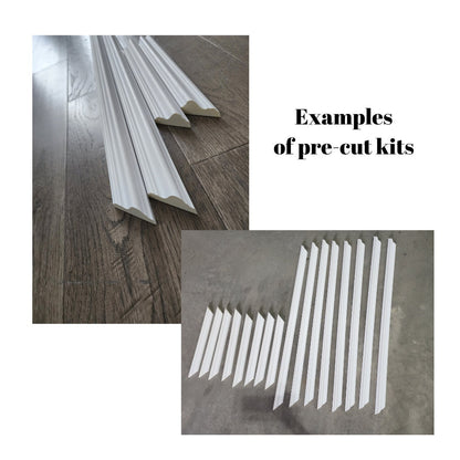 Door Trim Kit- Pre-Cut Door Paneling- Hollow Core Door Trim- Flat Panel Door Decor- Accent Door- Interior Design- Home Decor- Bathroom