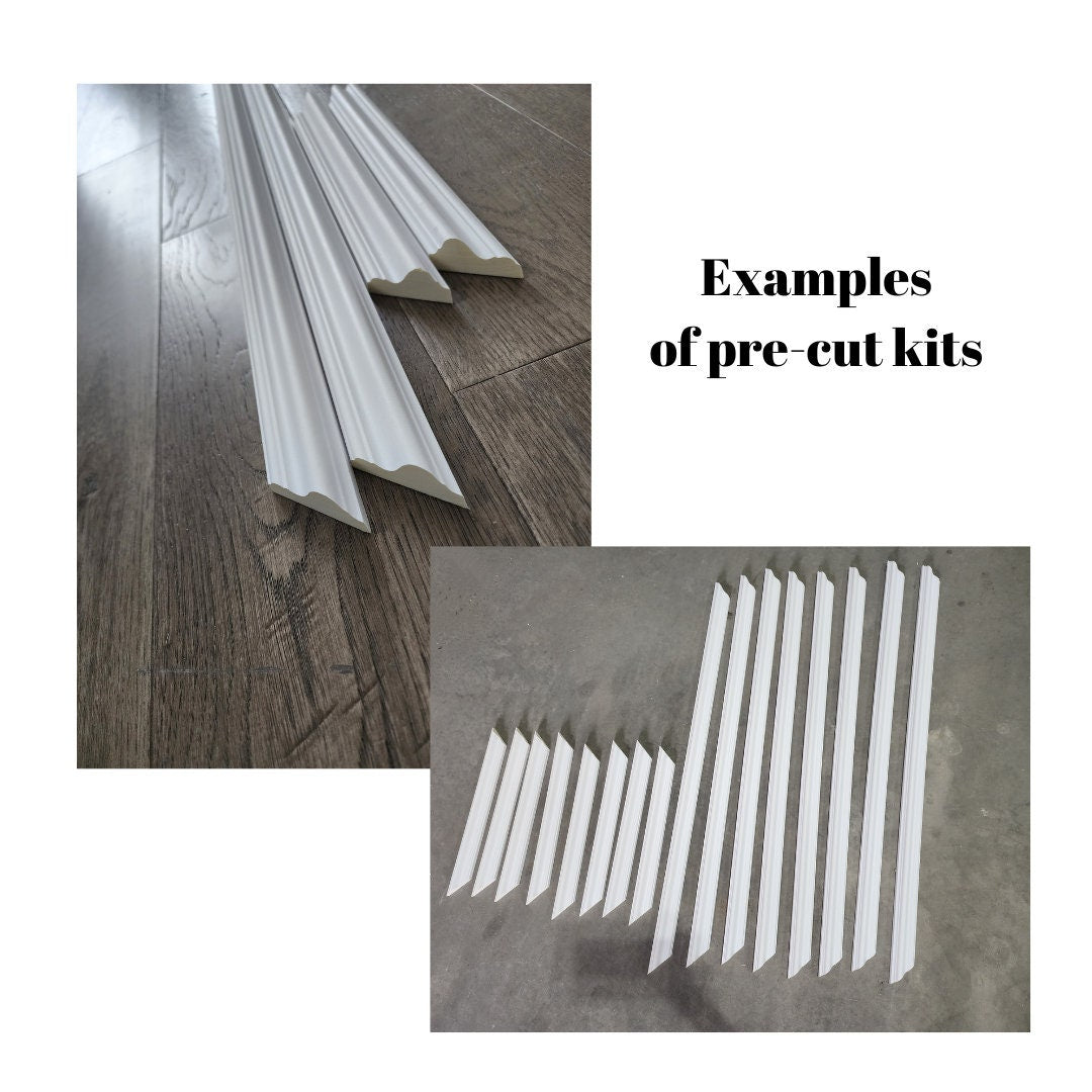 Pre-Cut Wall Paneling Kit Wall Trim Accent Wall Wainscotting Picture F ...