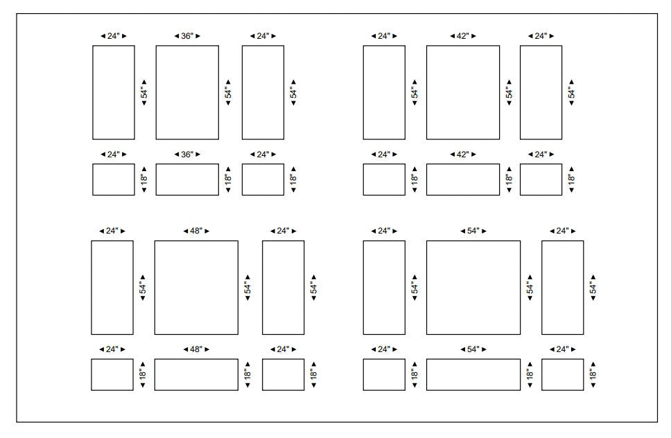 Wall Paneling Kit- Wall Trim- Accent Wall Molding- Paintable Wainscoting- Box Paneling- Bedroom Wall- Nursery Wall- 3 Panels Narrow and Wide