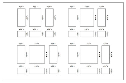 Wall Paneling Kit- Wall Trim- Accent Wall Molding- Paintable Wainscoting- Box Paneling- Bedroom Wall- Nursery Wall- 3 Panels Narrow and Wide