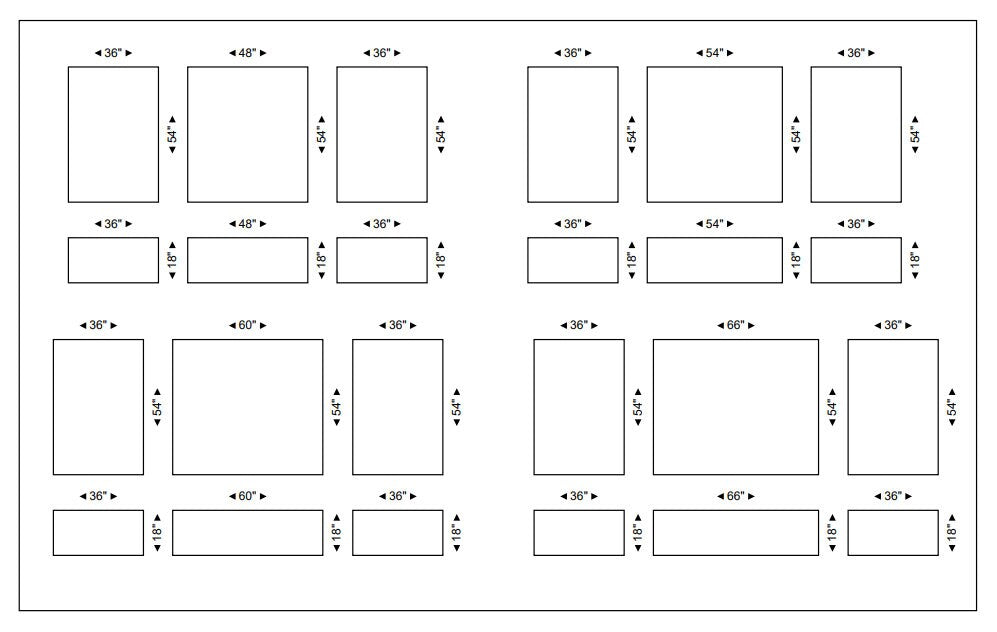 Wall Paneling Kit- Wall Trim- Accent Wall Molding- Paintable Wainscoting- Box Paneling- Bedroom Wall- Nursery Wall- 3 Panels Narrow and Wide