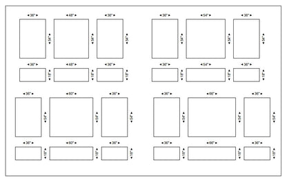 Wall Paneling Kit- Wall Trim- Accent Wall Molding- Paintable Wainscoting- Box Paneling- Bedroom Wall- Nursery Wall- 3 Panels Narrow and Wide