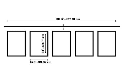 Wall Trim Kit Half Wall Molding- Accent Wall Paneling- Wainscoting- Box Paneling- DIY Wall- Pre-cut and Pre-primed- 5 Panels and Chair Rail