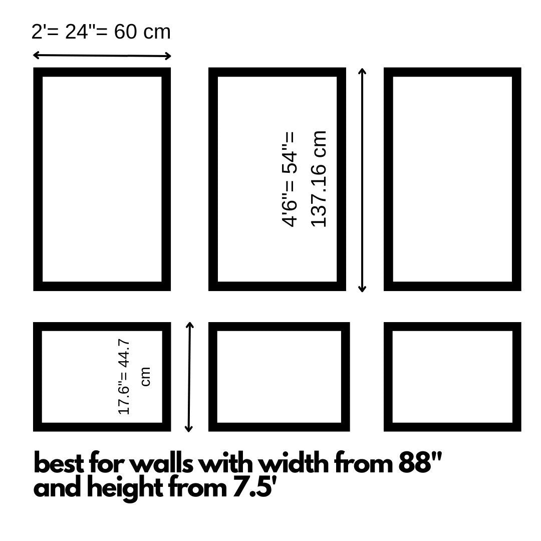 Paintable Wall Trim Kit- Wall Molding- Accent Wall Paneling- Wainscoting- Picture Frame Style Paneling- Dining Room Wall- 3 Panels