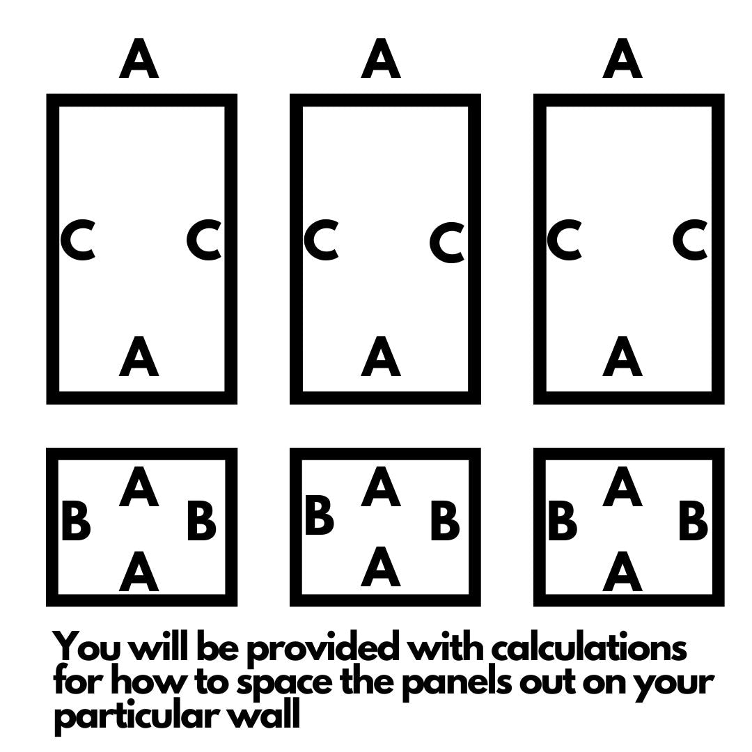 Wall Trim Kit- Wall Molding- Accent Wall Paneling- Wainscoting- Picture Frame Style Paneling- Dining Room Wall- 3 Panels