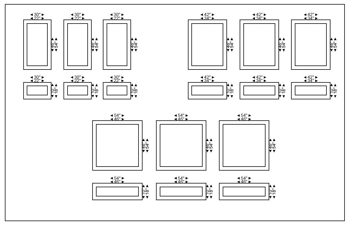 Wall Paneling Kit- Pre-Cut Wall Trim- Accent Wall- Wainscoting- Double Picture Frame Style Molding- DIY Wall- Living Room Wall - 6 Panel