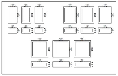 Wall Paneling Kit- Pre-Cut Wall Trim- Accent Wall- Wainscoting- Double Picture Frame Style Molding- DIY Wall- Living Room Wall - 6 Panel
