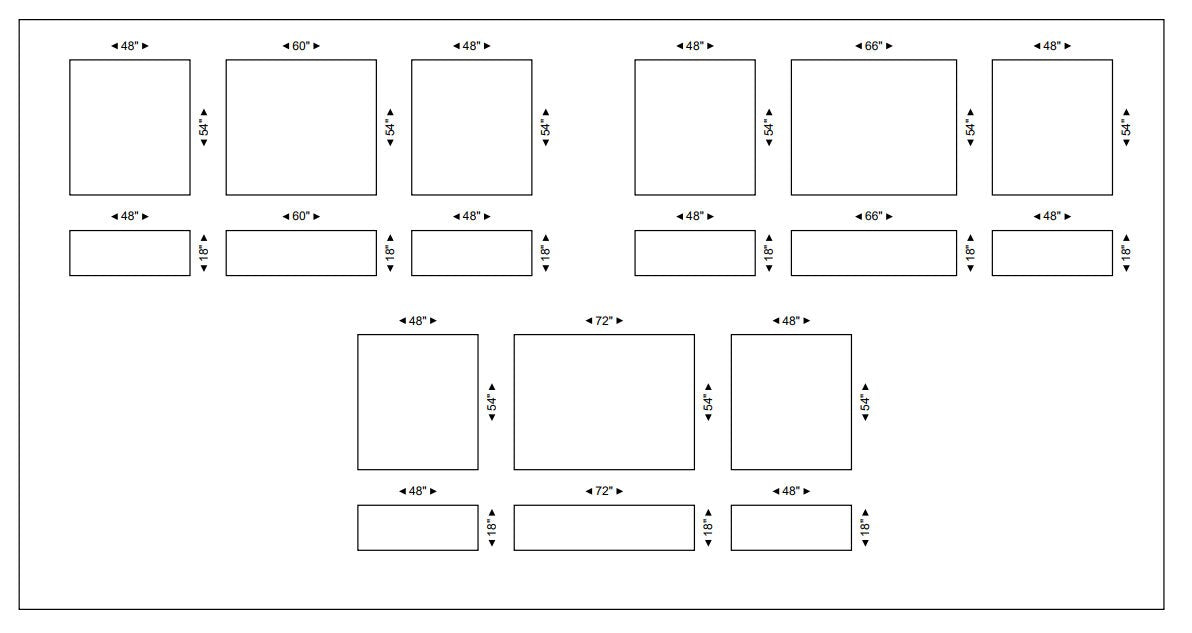 Wall Paneling Kit- Wall Trim- Accent Wall Molding- Paintable Wainscoting- Box Paneling- Bedroom Wall- Nursery Wall- 3 Panels Narrow and Wide