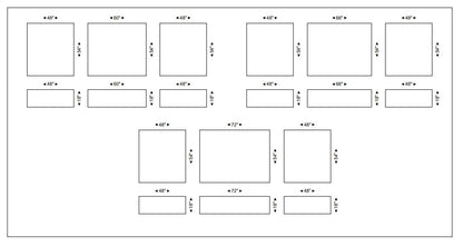 Wall Paneling Kit- Wall Trim- Accent Wall Molding- Paintable Wainscoting- Box Paneling- Bedroom Wall- Nursery Wall- 3 Panels Narrow and Wide