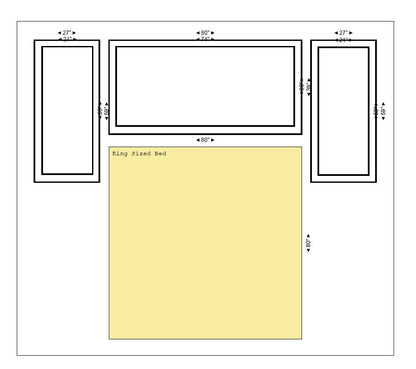 Wall Trim Kit - Wall Moulding- Bedroom Accent Wall- Wainscoting- Double Frame- Wall Paneling- DIY Wall- Home Improvement