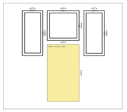 Wall Trim Kit - Wall Moulding- Bedroom Accent Wall- Wainscoting- Double Frame- Wall Paneling- DIY Wall- Home Improvement