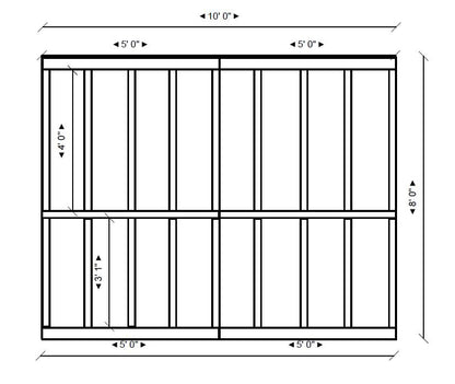 Paintable Wall Molding Kit - Pre-cut Wall Paneling- Accent Wall- Bedroom Wall- Dining Room Wall- Board and Batten- Flat Wall Trim