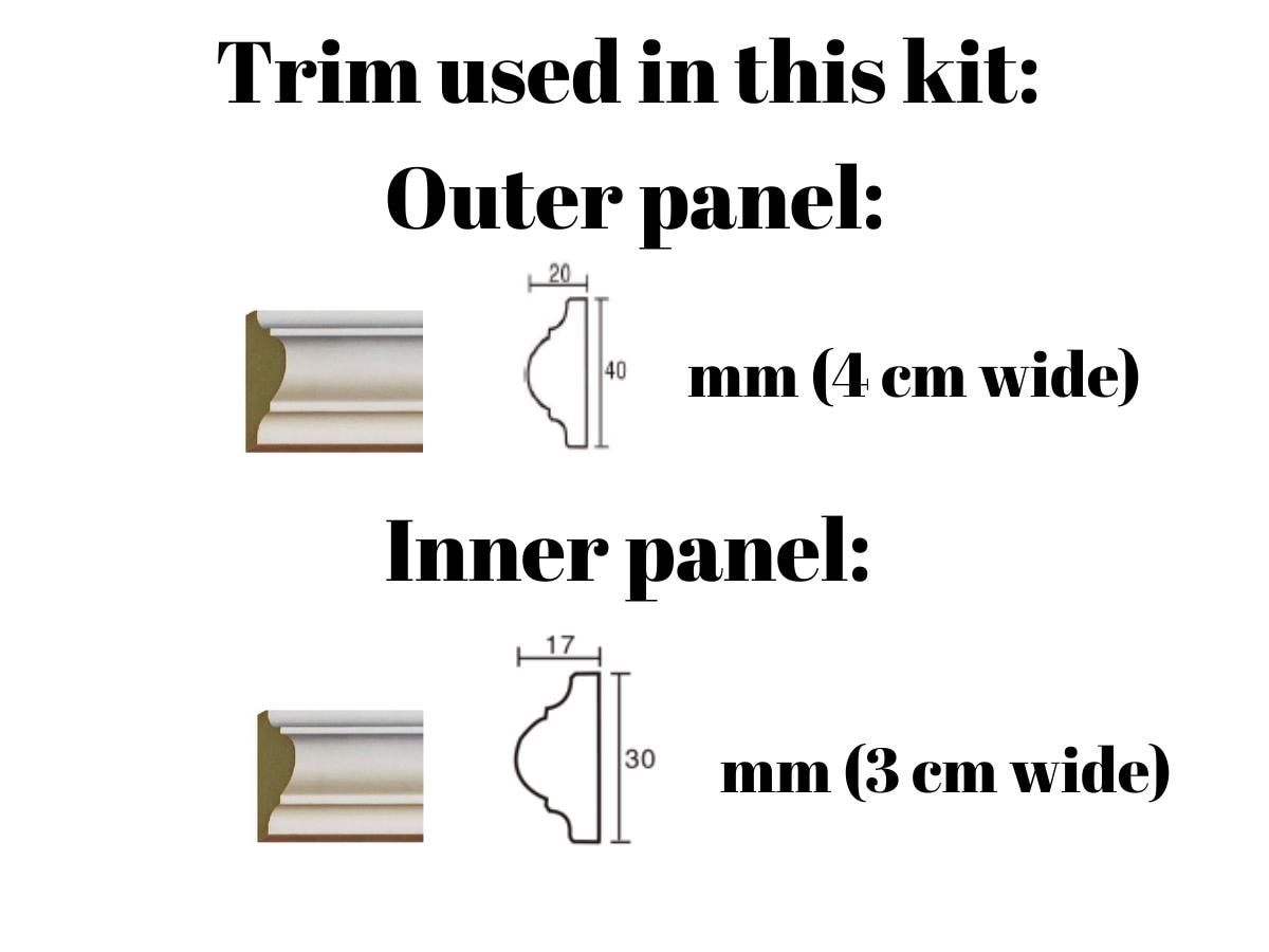 Wall Paneling Kit – Double Frame Design | 6 Panel Accent Wall Molding ...
