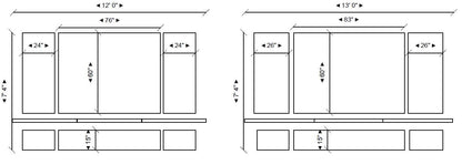 Wall Paneling Kit- Wall Trim- Accent Wall Molding- Paintable Wainscoting- Box Paneling- Bedroom Wall- Nursery Wall- 6 Panels Narrow and Wide